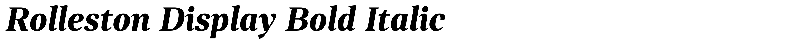 Rolleston Display Bold Italic